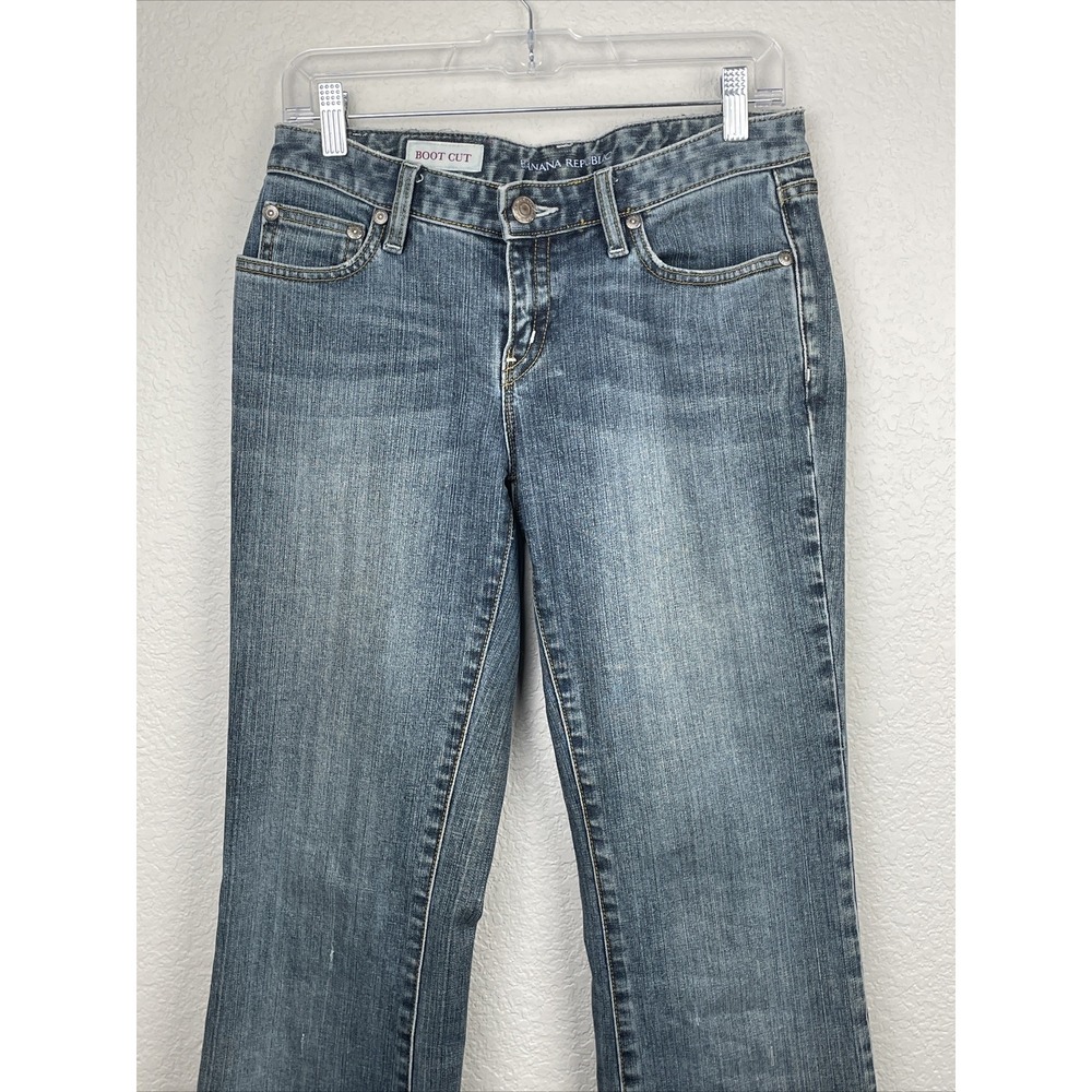 Banana Republic Womens Jeans 4L Blue Bootcut Mid Rise Medium Wash Cotton Stretch - Picture 2 of 13